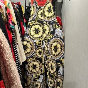 Elegant Black and Gold Jumpsuit